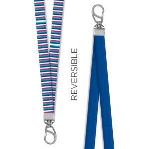 Vertical Stripe Reversible Lanyard - 94603