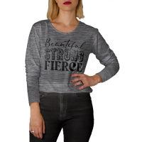 Space Dye Beautiful, Strong, Fierce L/S Tee -92244